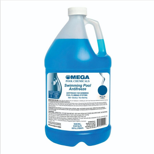 OMEGA Swimming Pool Winter Anti-Freeze -50 BLUE (6 x 1 Gallon) -OMG306766